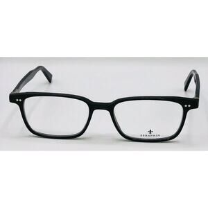 Seraphin Hunter 8523 Black Rectangular Unisex Eyeglass Frames Japan 54-18-145